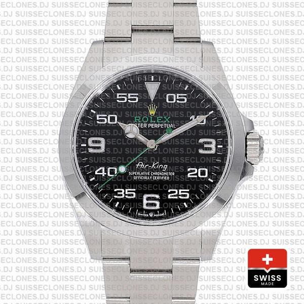 Rolex Air-king 40mm Ref: 126900 Black Dial 904l Steel Swiss Replica Superclone Watch