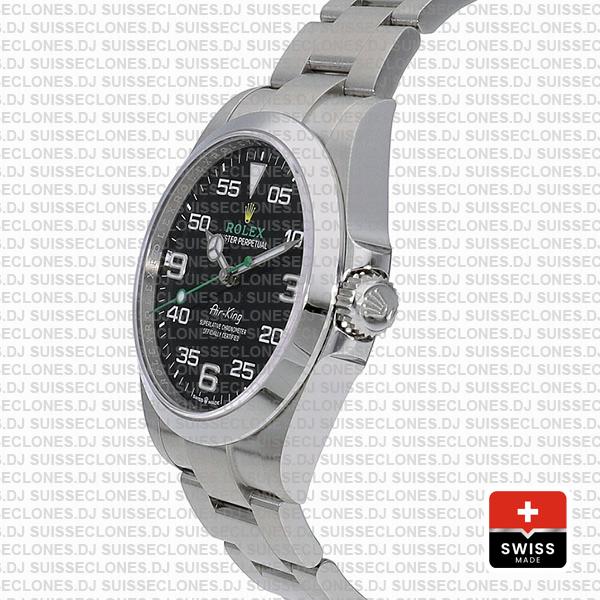 Rolex Air-king 40mm Ref: 126900 Black Dial 904l Steel Swiss Replica Superclone Watch