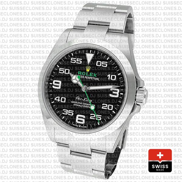Rolex Air-king 40mm Ref: 126900 Black Dial 904l Steel Swiss Replica Superclone Watch
