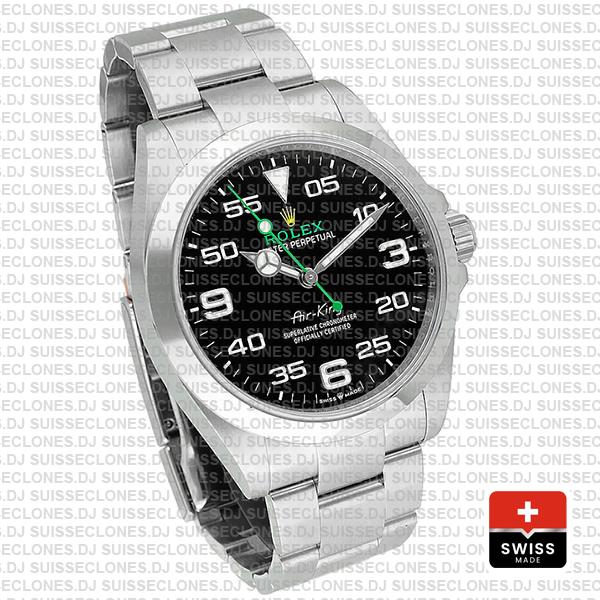 Rolex Air-king 40mm Ref: 126900 Black Dial 904l Steel Swiss Replica Superclone Watch