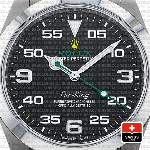 Rolex Air-king 40mm Ref: 126900 Black Dial 904l Steel Swiss Replica Superclone Watch