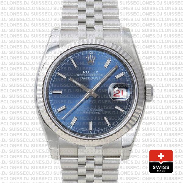 Rolex Datejust 36mm Blue Dial Jubilee Bracelet | Rolex Replica