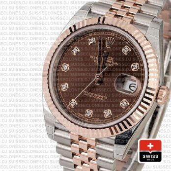 Rolex Datejust 41 Jubilee Bracelet Two-Tone 18k Rose Gold