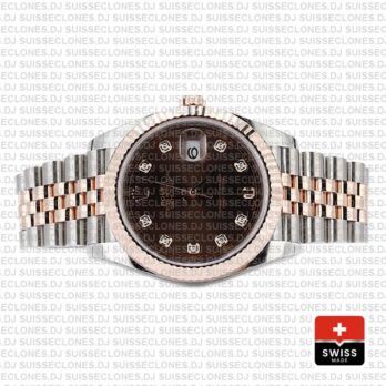 Rolex Datejust 41 Jubilee Bracelet Two-Tone 18k Rose Gold 904L Steel Fluted Bezel