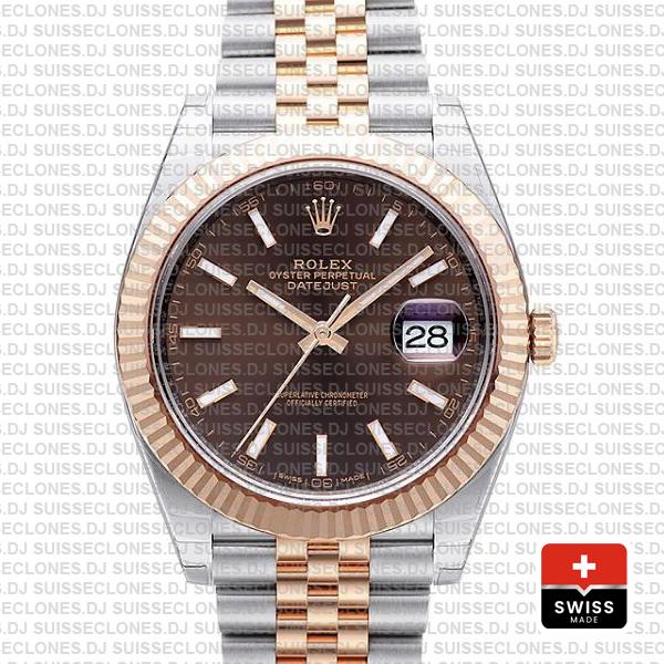 Rolex Datejust 41 Chocolate Sticks Dial Jubilee | Rolex Replica