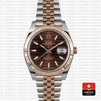 Rolex Datejust 41 Chocolate Sticks Dial Jubilee Bracelet Rolex Replica Watch