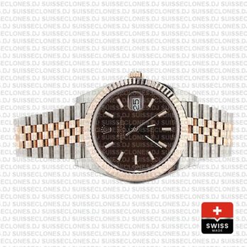 Rolex Datejust 41 Chocolate Sticks Dial Jubilee Bracelet