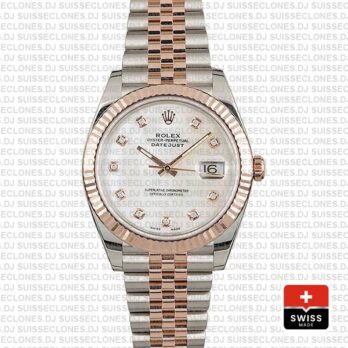 Rolex Datejust Stainless Steel 41mm Two-Tone Jubilee Bracelet 18k Rose Gold