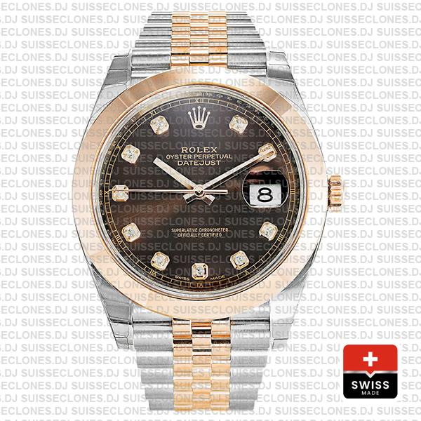 Rolex Datejust Jubilee Chocolate Dial Diamonds