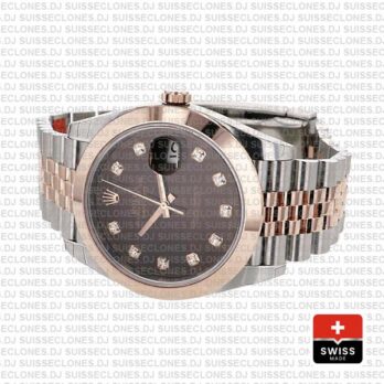 Rolex Datejust Jubilee Chocolate Dial Diamonds Replica