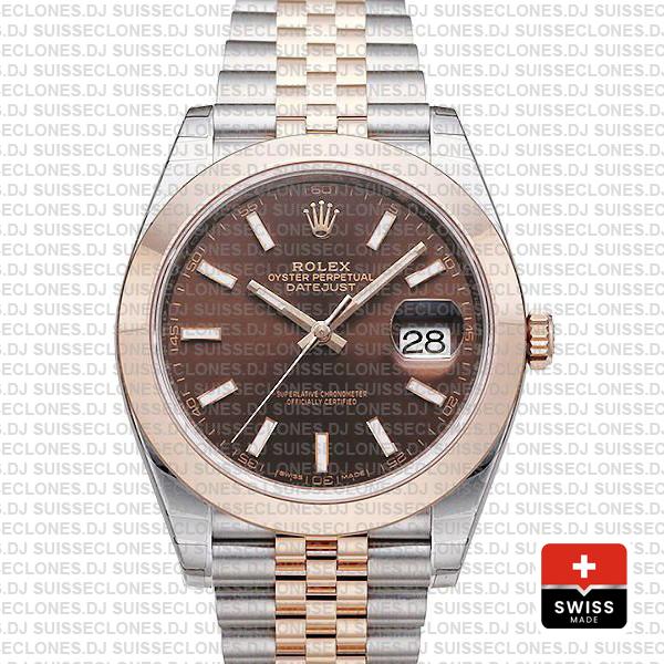 Rolex Datejust 41 Jubilee Chocolate Dial Watch | Rolex Replica