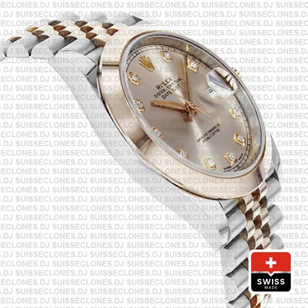 Rolex Datejust 41 Pink Diamond Dial Jubilee Two-Tone Replica Watch