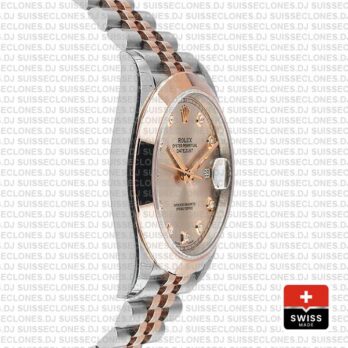 Rolex Datejust 41 Pink Diamond Dial Jubilee Two-Tone Swiss Replica Watch