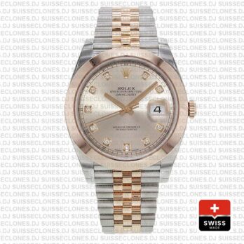 Rolex Datejust Two-Tone 18k Rose Gold 904L Stainless Steel