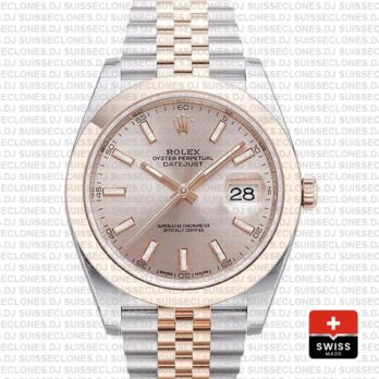 Rolex Datejust 41 Pink Dial Jubilee Bracelet Watch Rolex Replica Watch