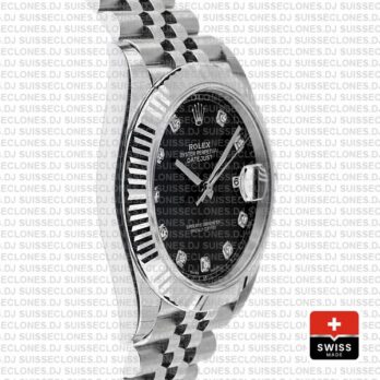 Rolex Datejust 41 Black Diamond Dial Jubilee Rolex Replica Watch