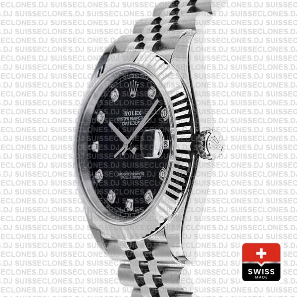 Rolex Datejust 41 Black Diamond Dial Jubilee Rolex Replica