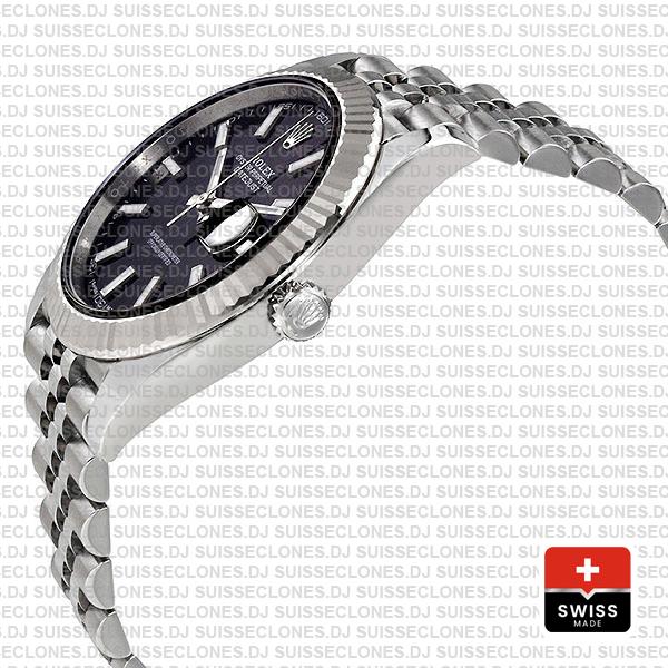 Rolex Datejust 41 Black Dial Stainless Steel Jubilee
