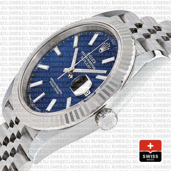 Rolex Datejust 41mm Blue Dial Jubilee Watch Replica
