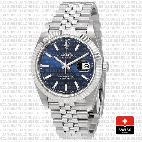Rolex Datejust 41mm Blue Dial Jubilee