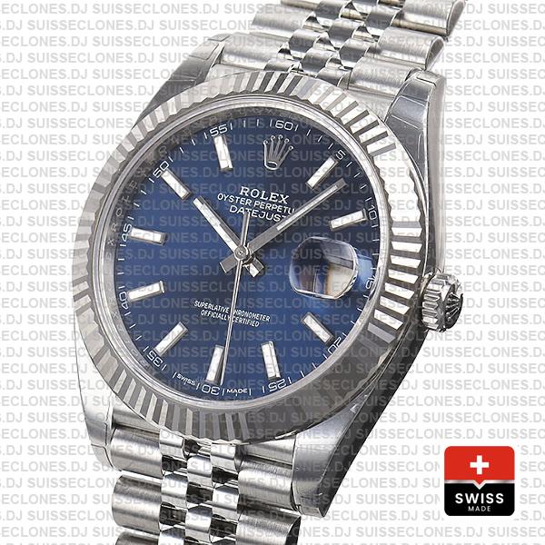 Rolex Datejust 41mm Blue Dial Jubilee Watch Rolex Replica