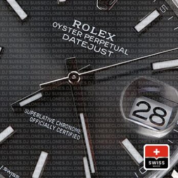 Rolex Datejust 41 Jubilee Bracelet 904L Stainless Steel Dark Rhodium Grey Sticks Dial