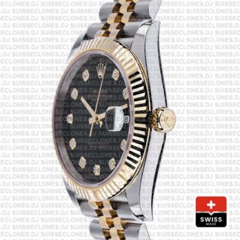 Rolex Datejust 41 Black Dial Diamonds Rolex Replica Watch