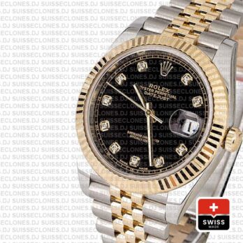 Rolex Datejust Two-Tone 18k Yellow Gold, 904L Steel Fluted Bezel Replica Watch