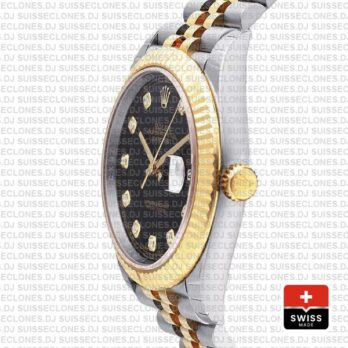 Rolex Datejust Two-Tone 18k Yellow Gold, 904L Steel Fluted Bezel Watch