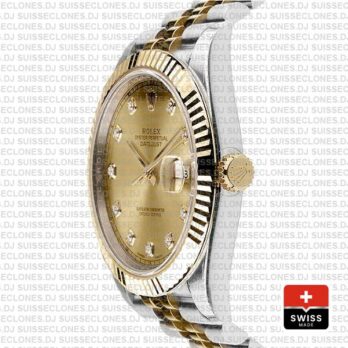 Rolex Datejust 41 Two-Tone Gold Dial Diamonds Jubilee Swiss Replica