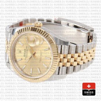 Rolex Datejust 41 Two-Tone Gold Dial Jubilee Replica