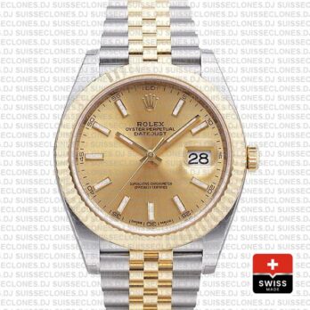 Rolex Datejust 41 Two-Tone Gold Dial Jubilee | Replica Watch