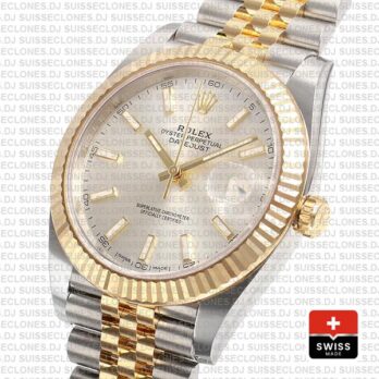 Rolex Datejust 41 Two-Tone Silver Dial Jubilee Watch