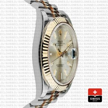 Rolex Datejust 41 Two-Tone Silver Dial Jubilee Swiss Replica Watch