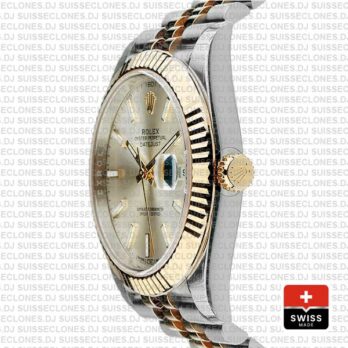 Rolex Datejust 41 Two-Tone Silver Dial Jubilee Rolex Replica Watch