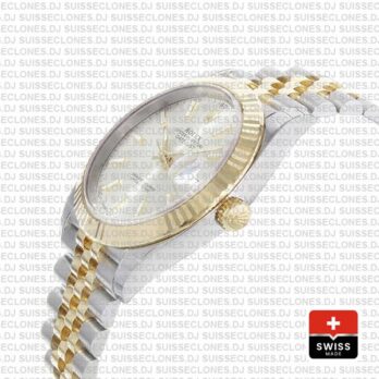 Rolex Datejust 41 Jubilee Bracelet Two-Tone 18k Yellow Gold 904L Steel Fluted Bezel Silver Dial 41mm