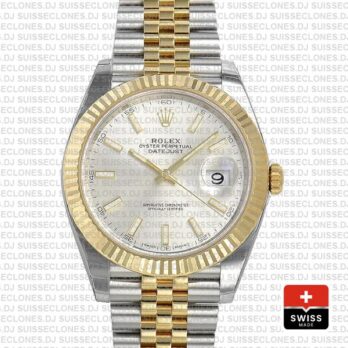 Rolex Datejust 41 Jubilee Bracelet Two-Tone 18k Yellow Gold 904L Steel Fluted Bezel