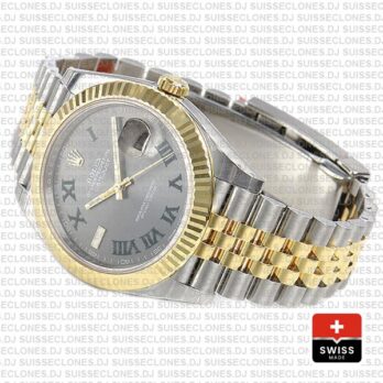 Rolex Datejust 41 Jubilee Two-Tone 18k Yellow Gold Green Roman Dial