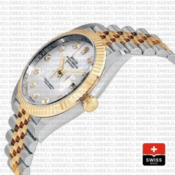 Rolex Datejust 41mm Jubilee Bracelet Two-Tone 18k Yellow Gold Fluted Bezel