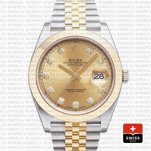 Rolex Datejust Jubilee Gold Diamond Dial Rolex Replica Watch