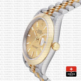 Rolex Datejust 41mm Two-Tone Gold Dial Jubilee Swiss Replica Watch