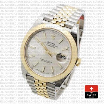 Rolex Datejust 41 Jubilee Two-Tone Silver Dial Rolex Replica Watch