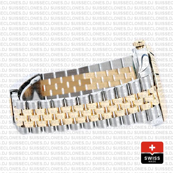 Rolex Datejust 41 Jubilee 2 Tone 18k Yellow Gold Swiss Replica Fluted