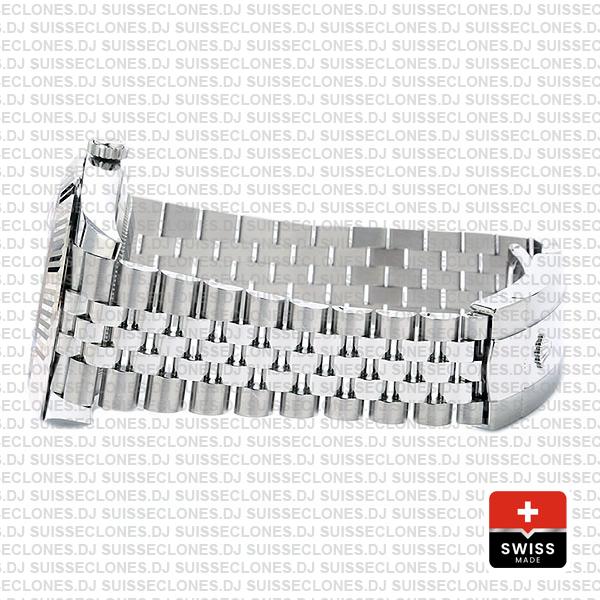 Rolex Datejust 41 Jubilee Steel 18k White Gold Swiss Replica Fluted