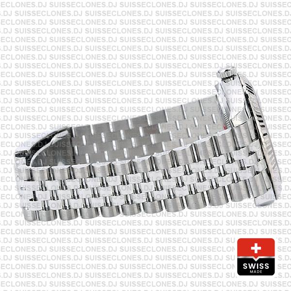 Rolex Datejust 41 Jubilee Steel 18k White Gold Swiss Replica Fluted
