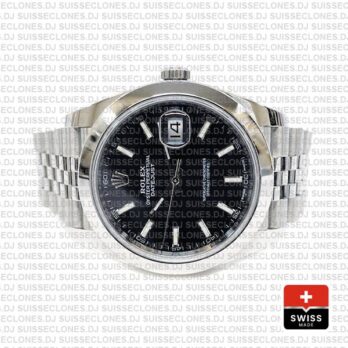 Rolex Oyster Perpetual Datejust 41 Stainless Steel Black Dial