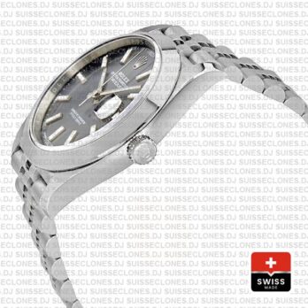Rolex Datejust 41 Grey Dial Steel Jubilee Bracelet Swiss Replica Watch