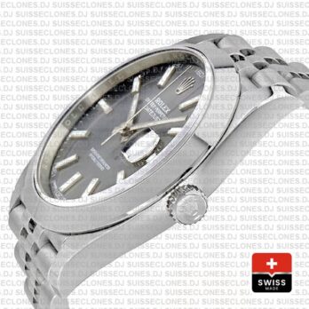 Rolex Datejust 41 Grey Dial Steel Jubilee Bracelet Swiss Replica