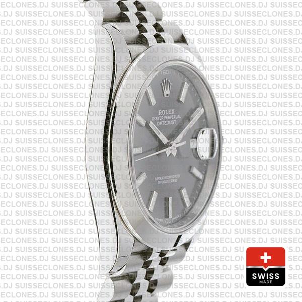 Rolex Datejust 41 Grey Dial Steel Jubilee Bracelet Replica