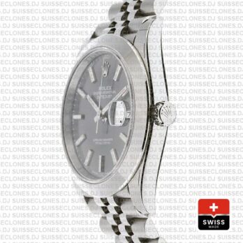 Rolex Datejust 41 Grey Dial Steel Jubilee Bracelet